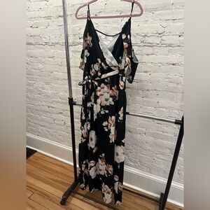 Floral Black Maxi Dress